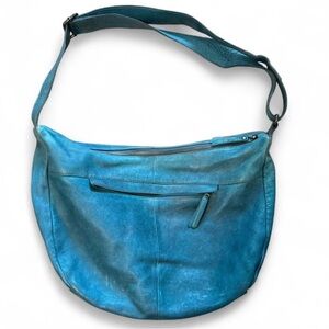 Vilenca Holland Blue/Teal leather shoulder bag